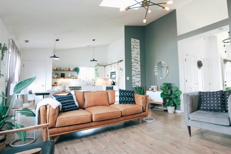 Bright living room in a newly purchased home
