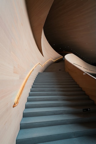 Curved modern staircase